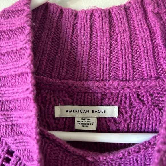 American Eagle  Purple Knit Sweater - Picture 3 of 3